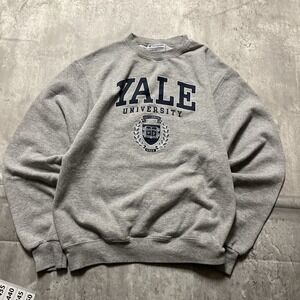Champion Eco Fleece Yale University NCAA College Grey Sweater Size Small